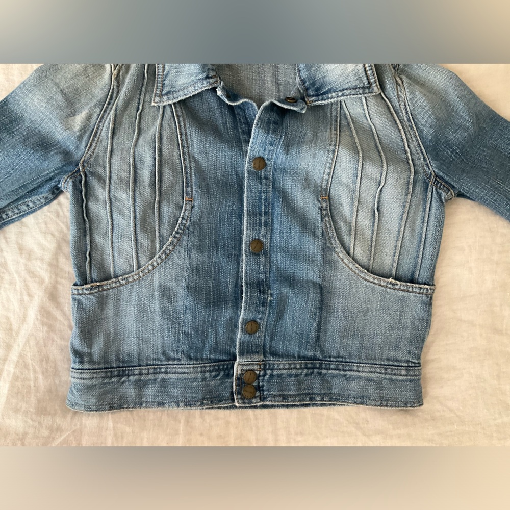 Current/Elliott cropped denim jacket, xs jean jacket - Picture 6 of 12
